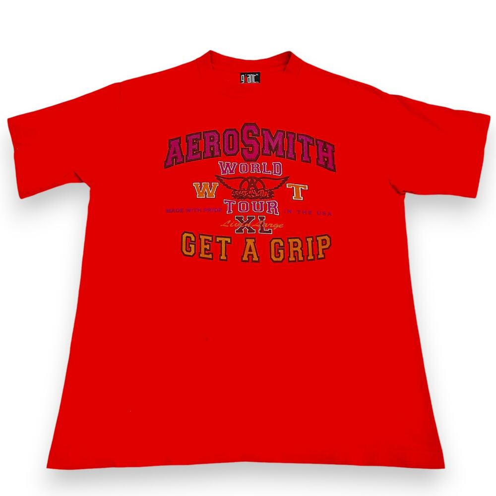 Aerosmith Vintage Get A Grip Tour XL Shirt 93/94 Single Stitch Giant by Tee Jays